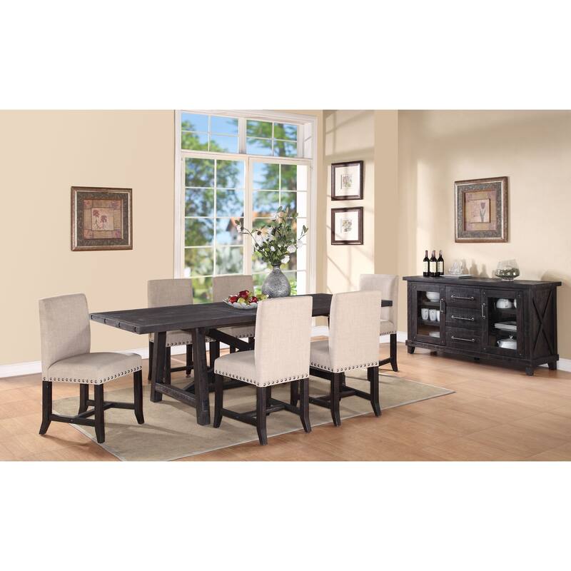 Industrial Solid Wood Rectangular Extension Table