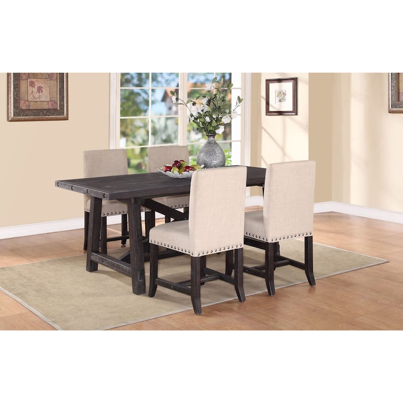 Industrial Solid Wood Rectangular Extension Table