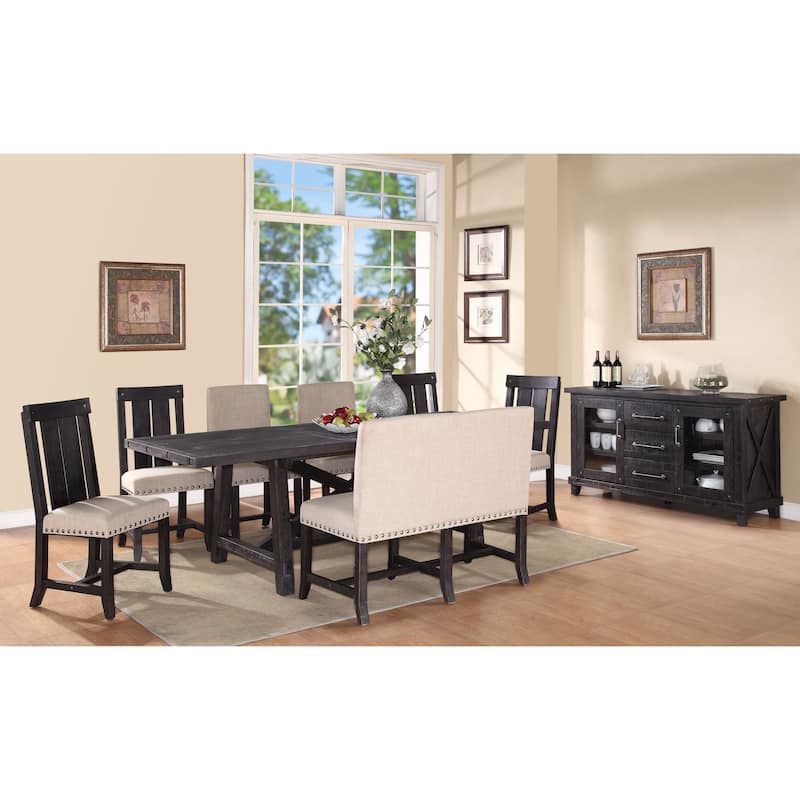 Industrial Solid Wood Rectangular Extension Table