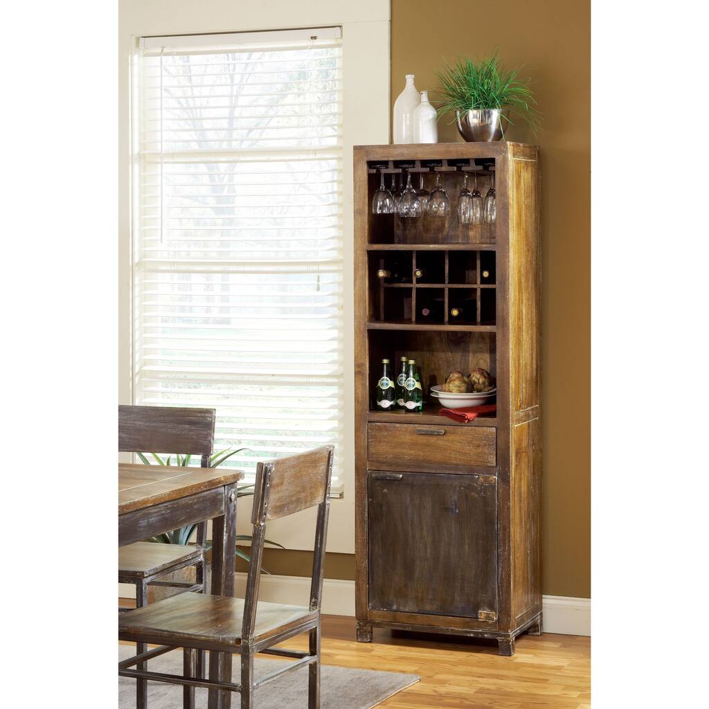 Rustic Wooden Wine Tower