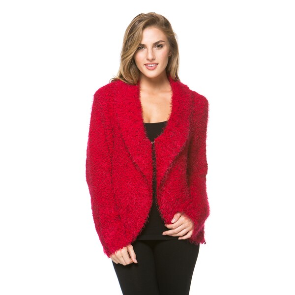 High Secret Women's Long Sleeve Fluffy Cardigan