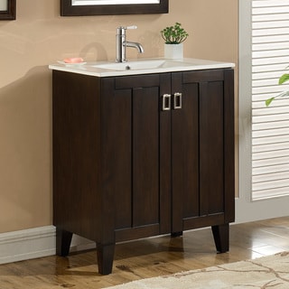 Avanity Brentwood 31-inch Single Vanity in New Walnut with Sink and Top ...