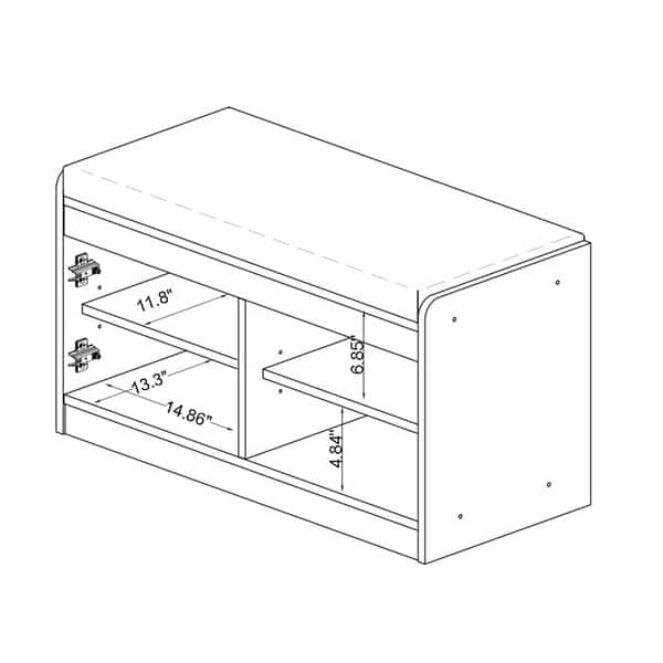 Baxton Studio Margaret Modern and Contemporary White Wood 2-Door Shoe Cabinet with Faux Leather Seating Bench Baxton Studio Margaret Modern and Contemporary White Wood 2-Door Shoe Cabinet with Faux Leather Seating Bench