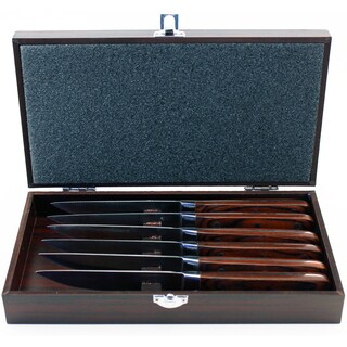 Pakka 6-piece Steak Knife Set with Wood Gift Case