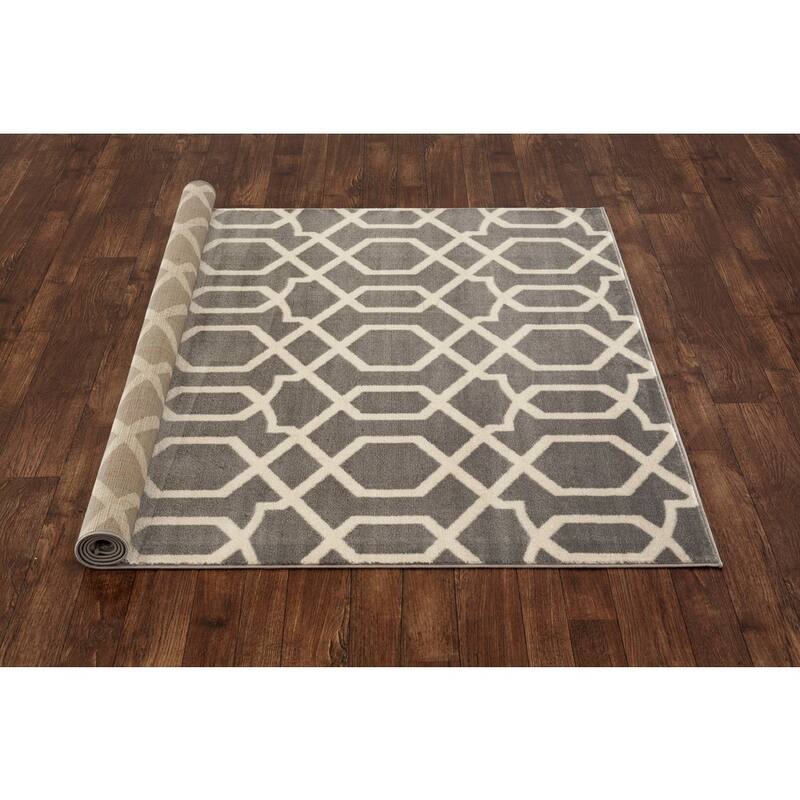 World Rug Gallery Contemporary Trellis Design Soft Indoor Area Rug