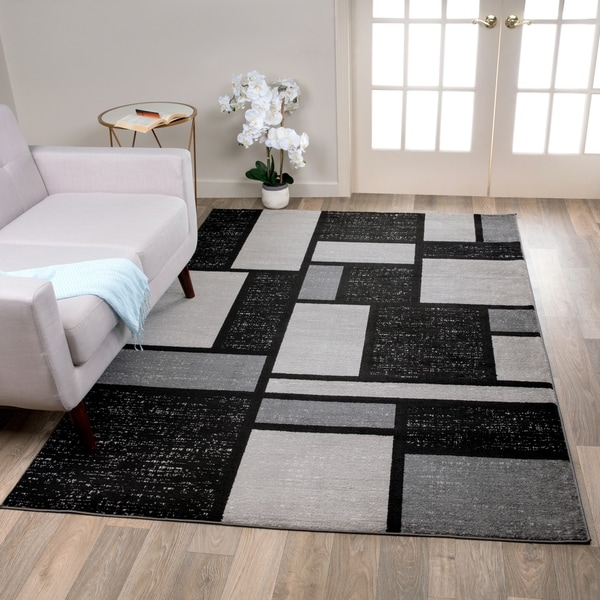 OSTI Contemporary Modern Boxes Design Area Rug