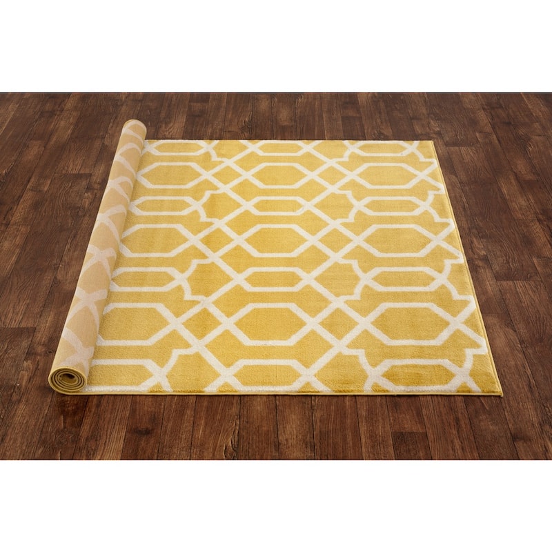 World Rug Gallery Contemporary Trellis Design Soft Indoor Area Rug