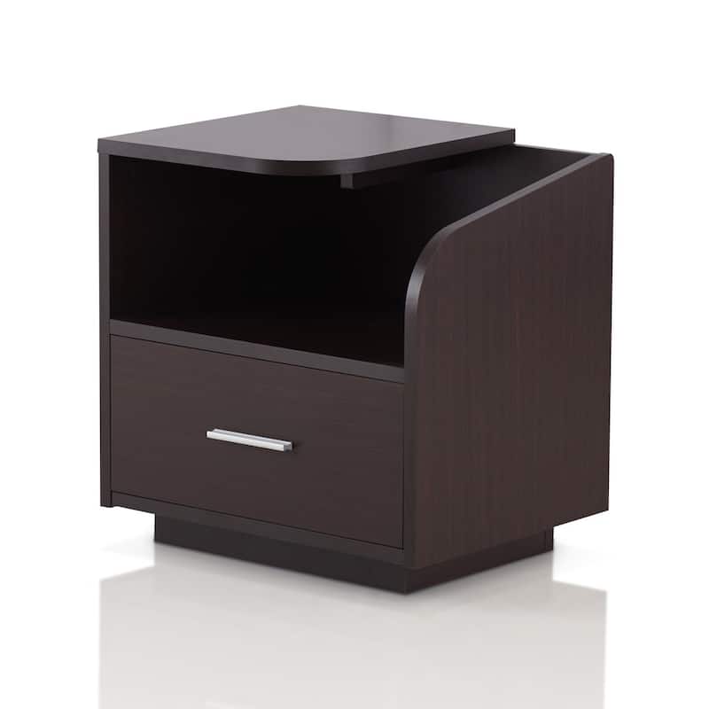 Sove Modern Brown 20-inch 1-Shelf and 1-Drawer Side Table by Furniture of America
