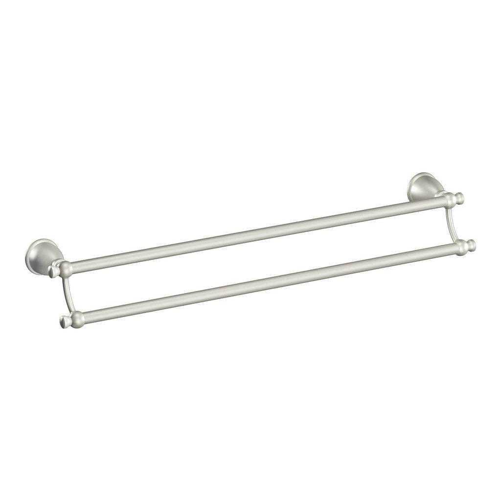 Chrome Moen Caldwell Towel Bar MOEN Wynford 24 Double Towel Bar In