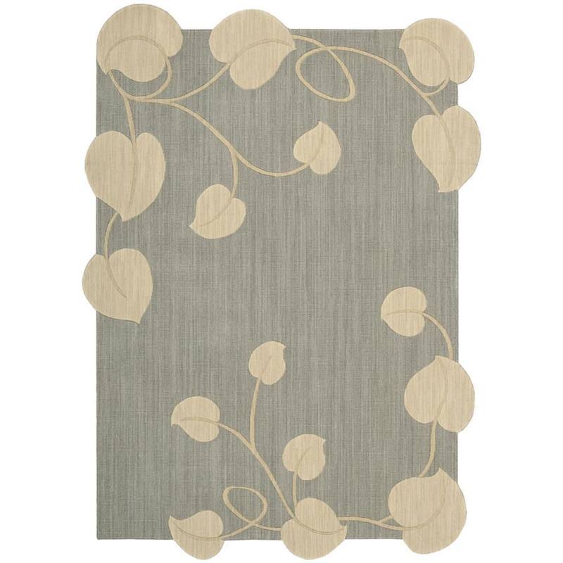 Nourison Silhouette SIL04 Area Rug - 7' 9" x 10' 10" - Light Blue - Rectangle