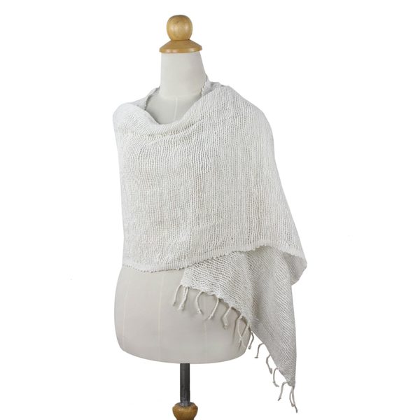 white scarf cotton