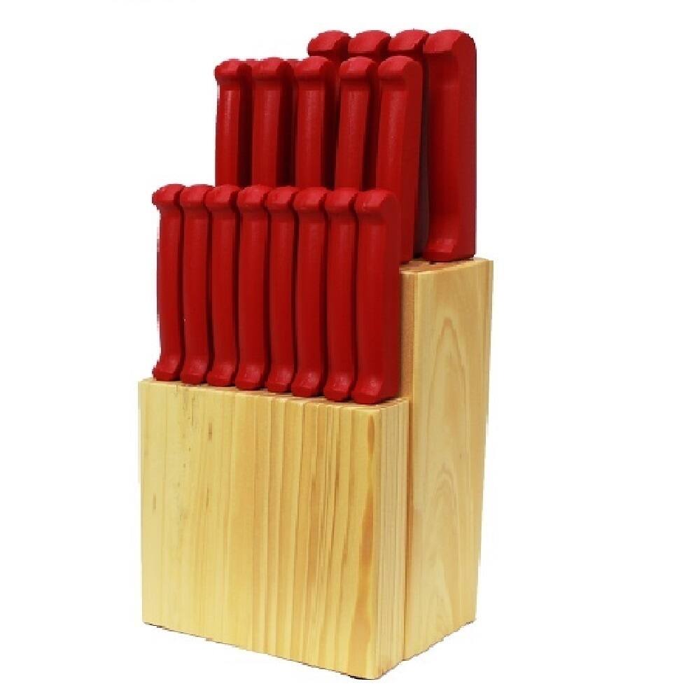 Quikut Homebasics 20-piece Red Cutlery Set