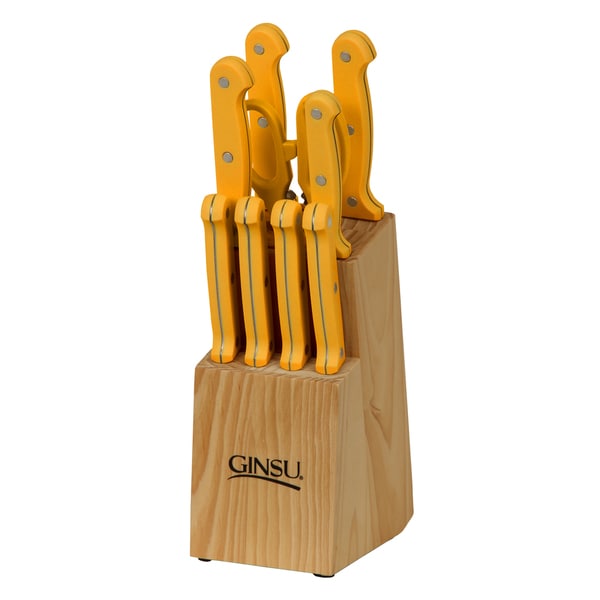 ginsu knife set with block