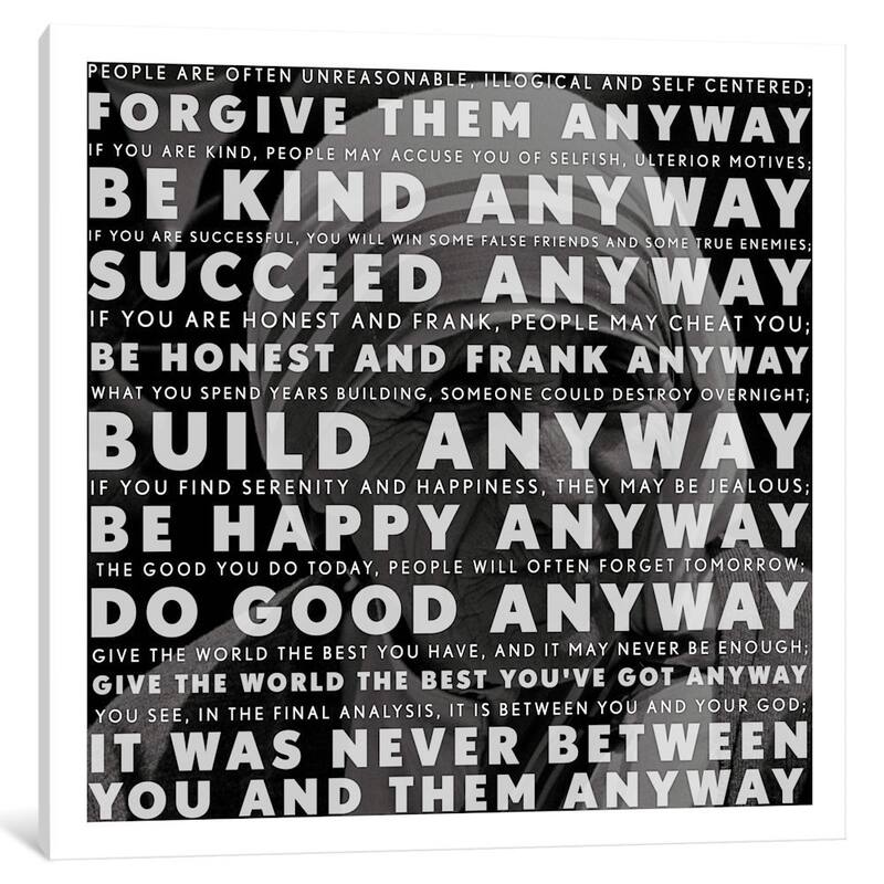 iCanvas Mother Teresa Quote by iCanvas Canvas Print
