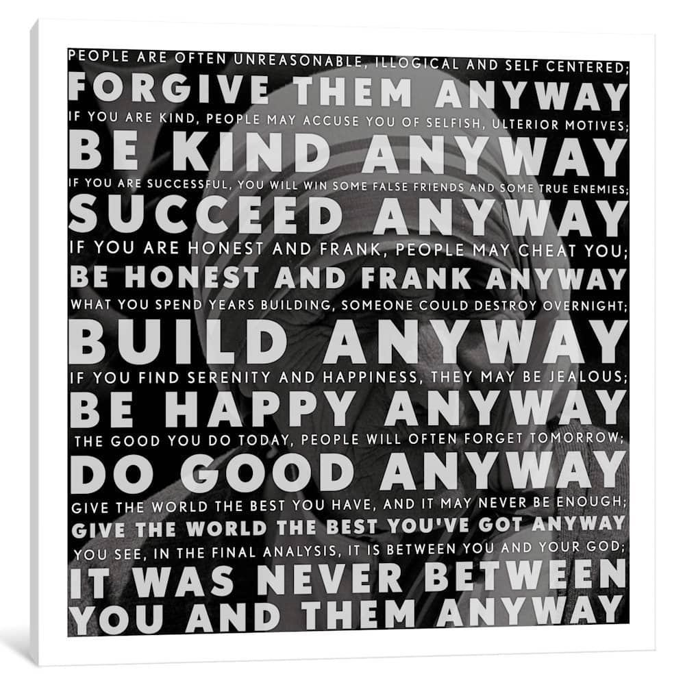iCanvas Mother Teresa Quote by iCanvas Canvas Print