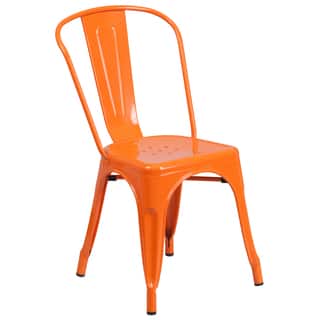 slide 1 of 1, Porch & Den Stonehurst Blenheim Industrial Stackable Metal Side Chair