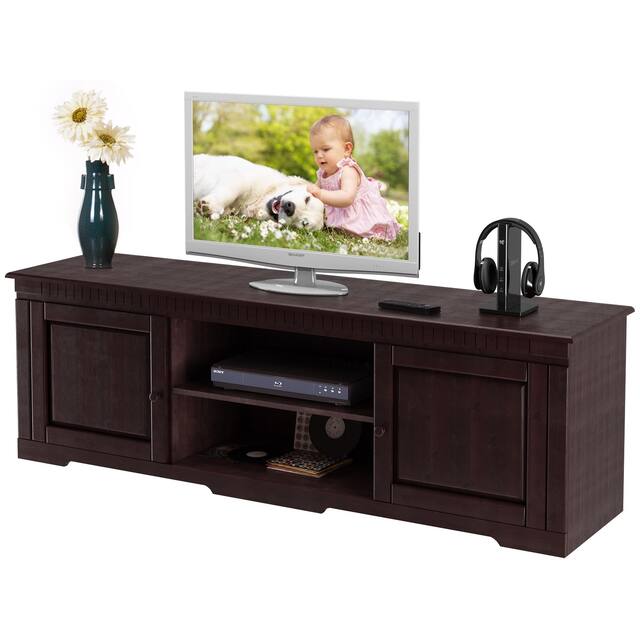 Lisa 69inch Solid Pine Entertainment Unit Overstock 10611906