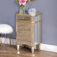 Abbyson Alexis Champagne Trim Mirrored Chest