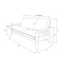 preview thumbnail 12 of 16, Somette Lodge Full-Size Futon Set with Mattress