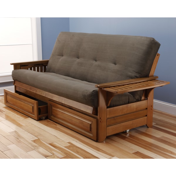 Shop Havenside Home Okaloosa Honey Oak Full-size Futon Set ...