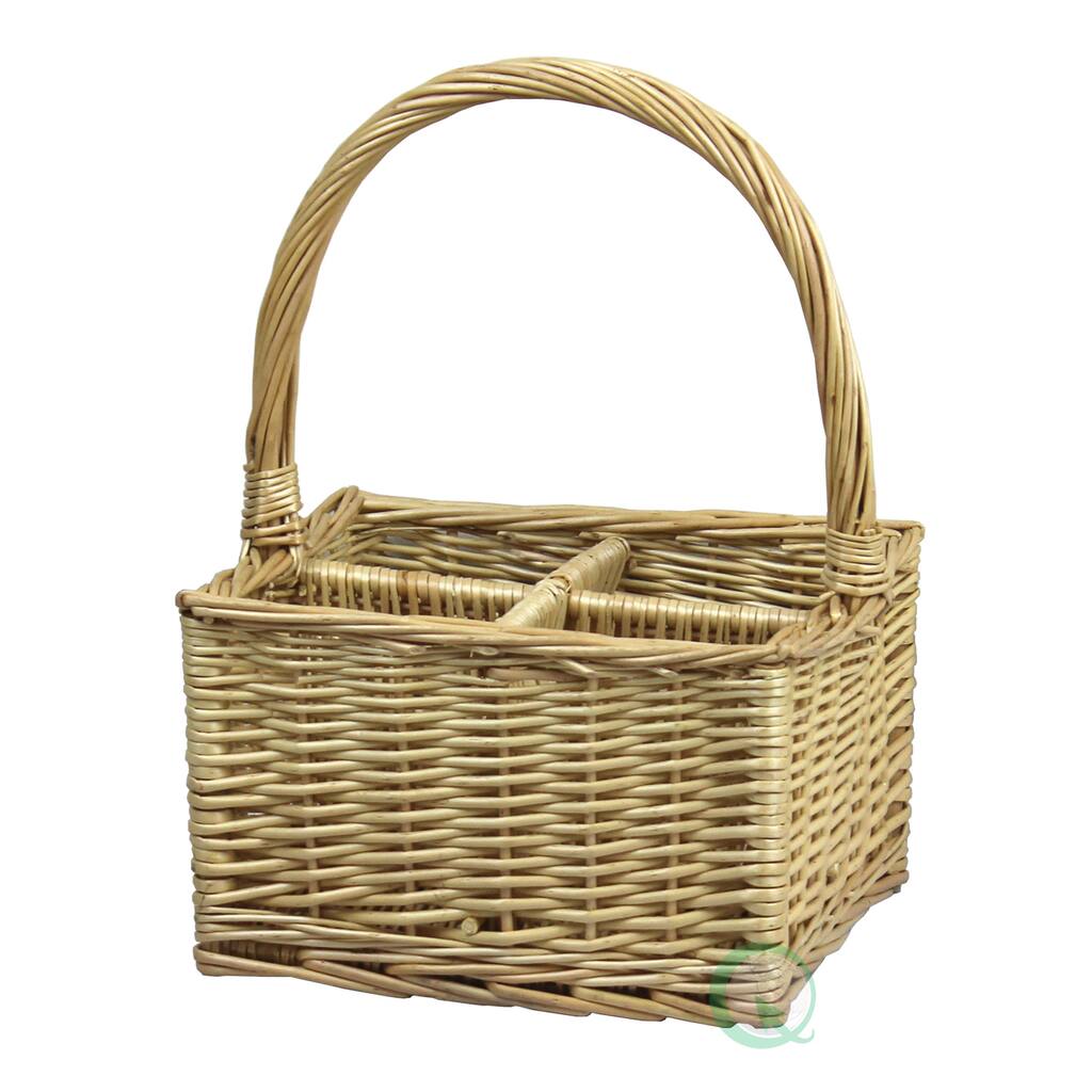 Wicker Basket Wine Bottle Holder