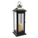 Shop Laurel Creek Colby Traditional Black Metal Lantern with Battery ...
