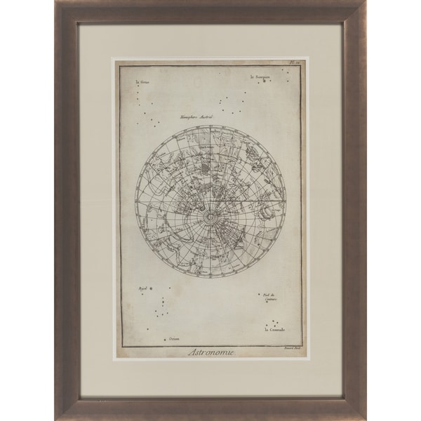 Map Davian Rectangular Framed Giclee on Paper 30" x 40"