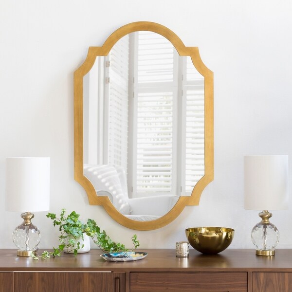 Shop Angela Gilded Finish Accent Mirror 30" x 45" - 30" x ...