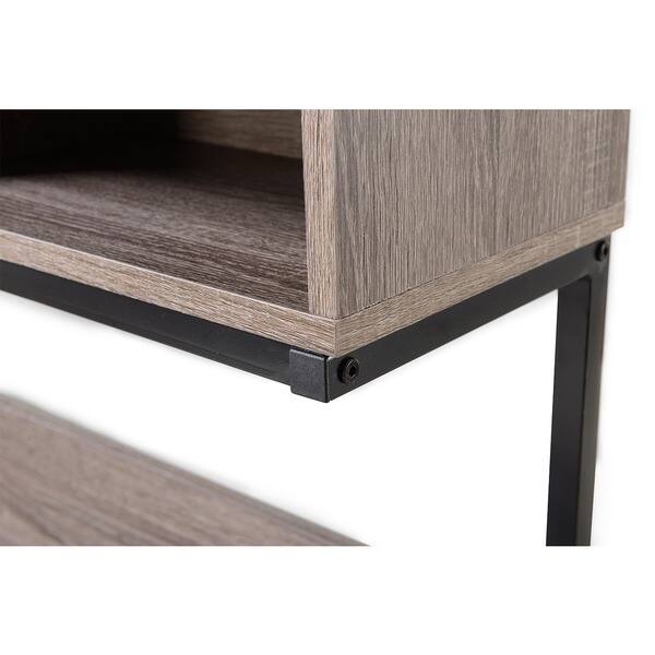 Shop Laptop Desk With Hutch In Natural Reclaimed Wood Overstock