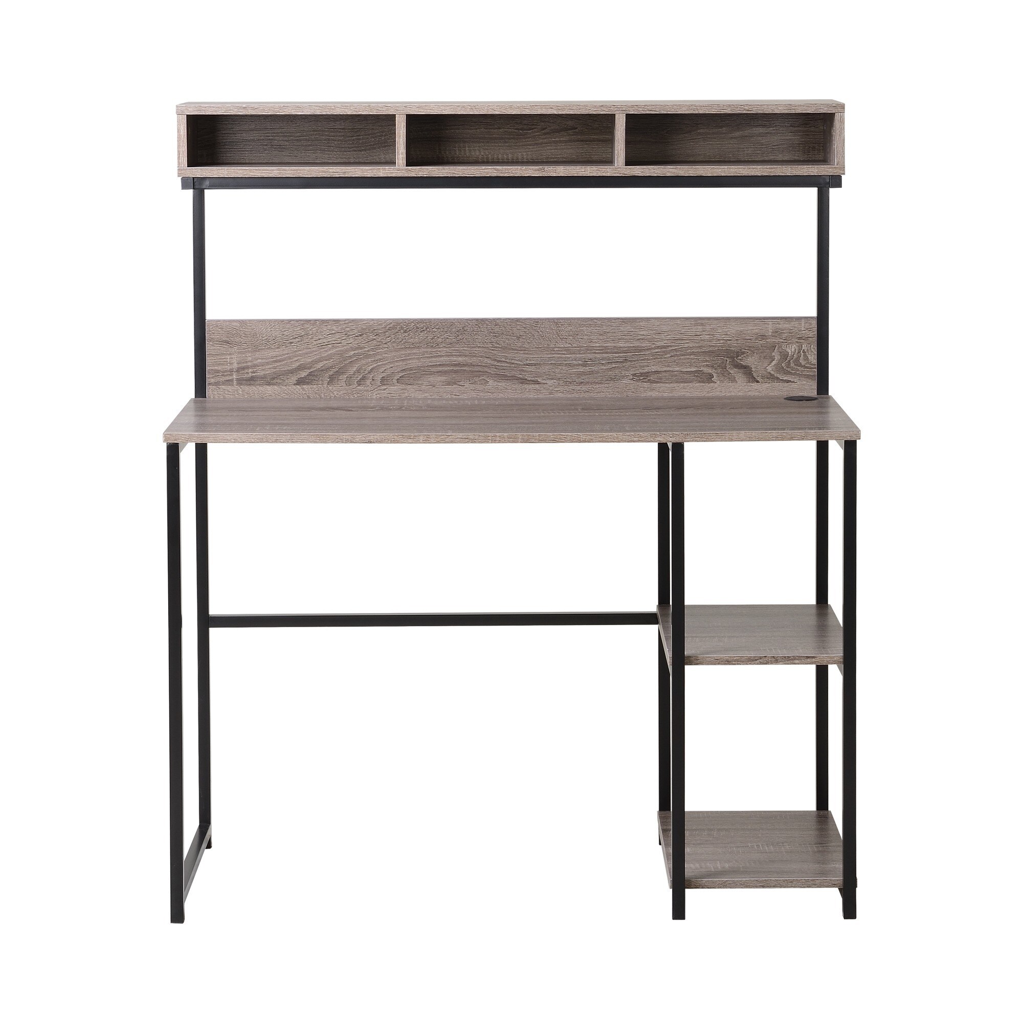 Shop Laptop Desk With Hutch In Natural Reclaimed Wood Overstock