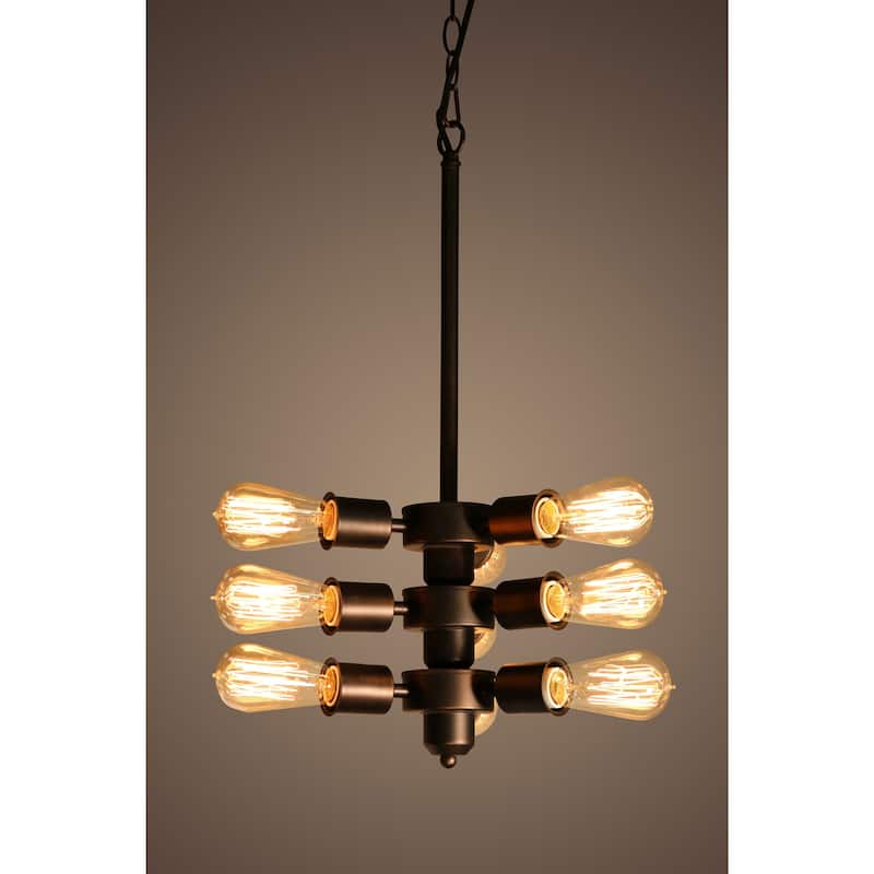 Mariam 9-light Adjustable Bulb Socket Edison Chandelier