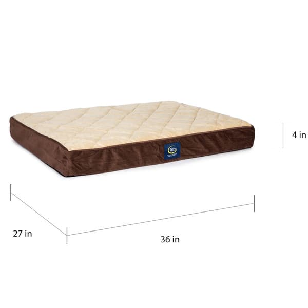 Shop Serta Orthopedic Quilted Pillowtop Pet Bed Free Shipping