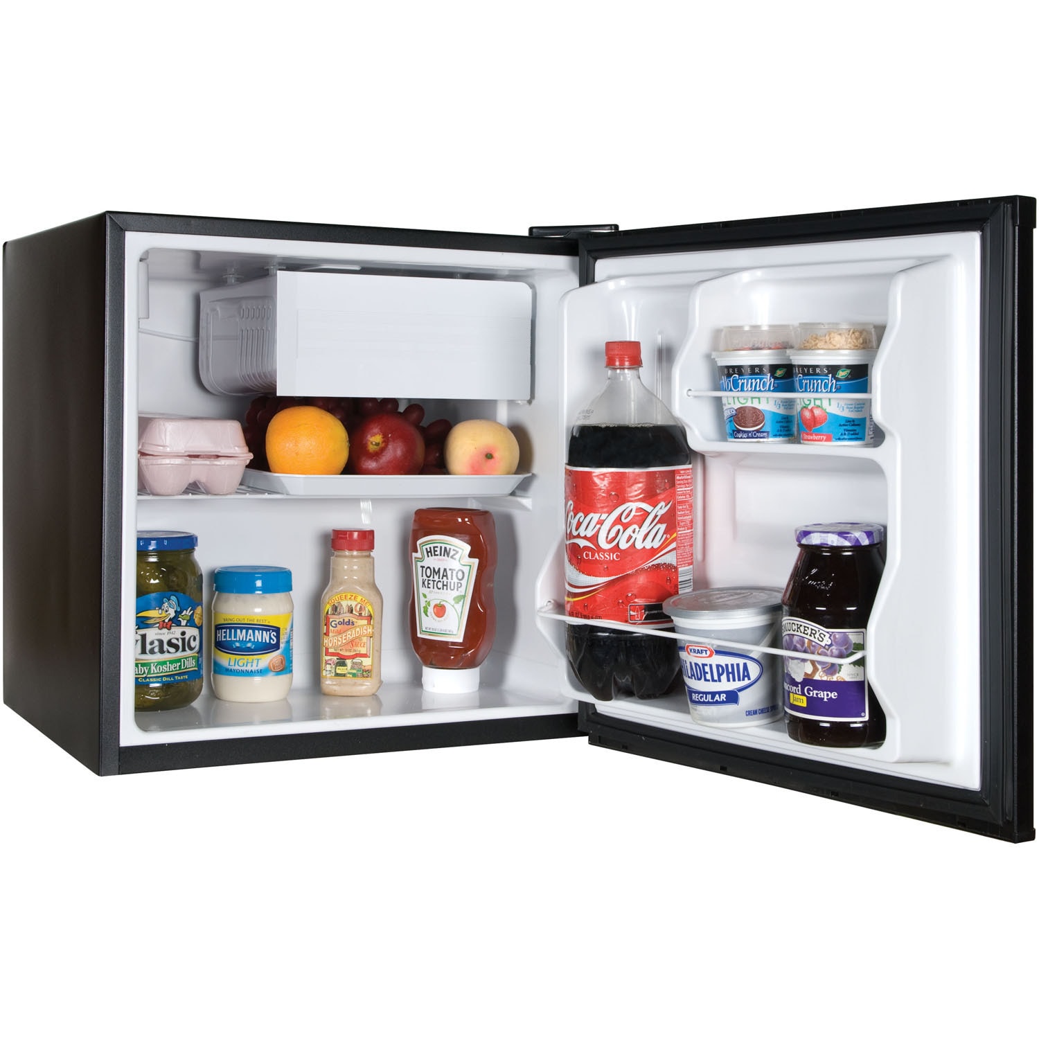 HC17SF15RB Haier 1.7 Cu. Ft. Compact Refrigerator with Half-Width Freezer  Compartment