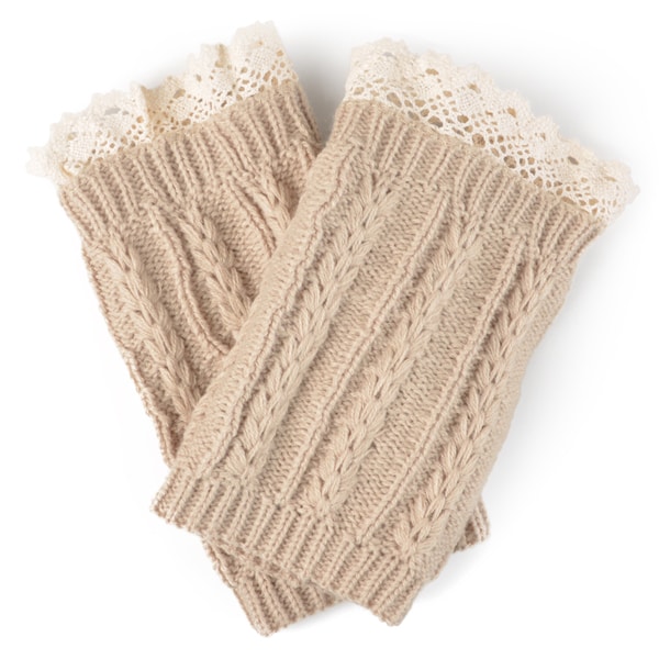 Shop Journee Collection Women's Lace Cable Knit Boot Cuffs - Free ...