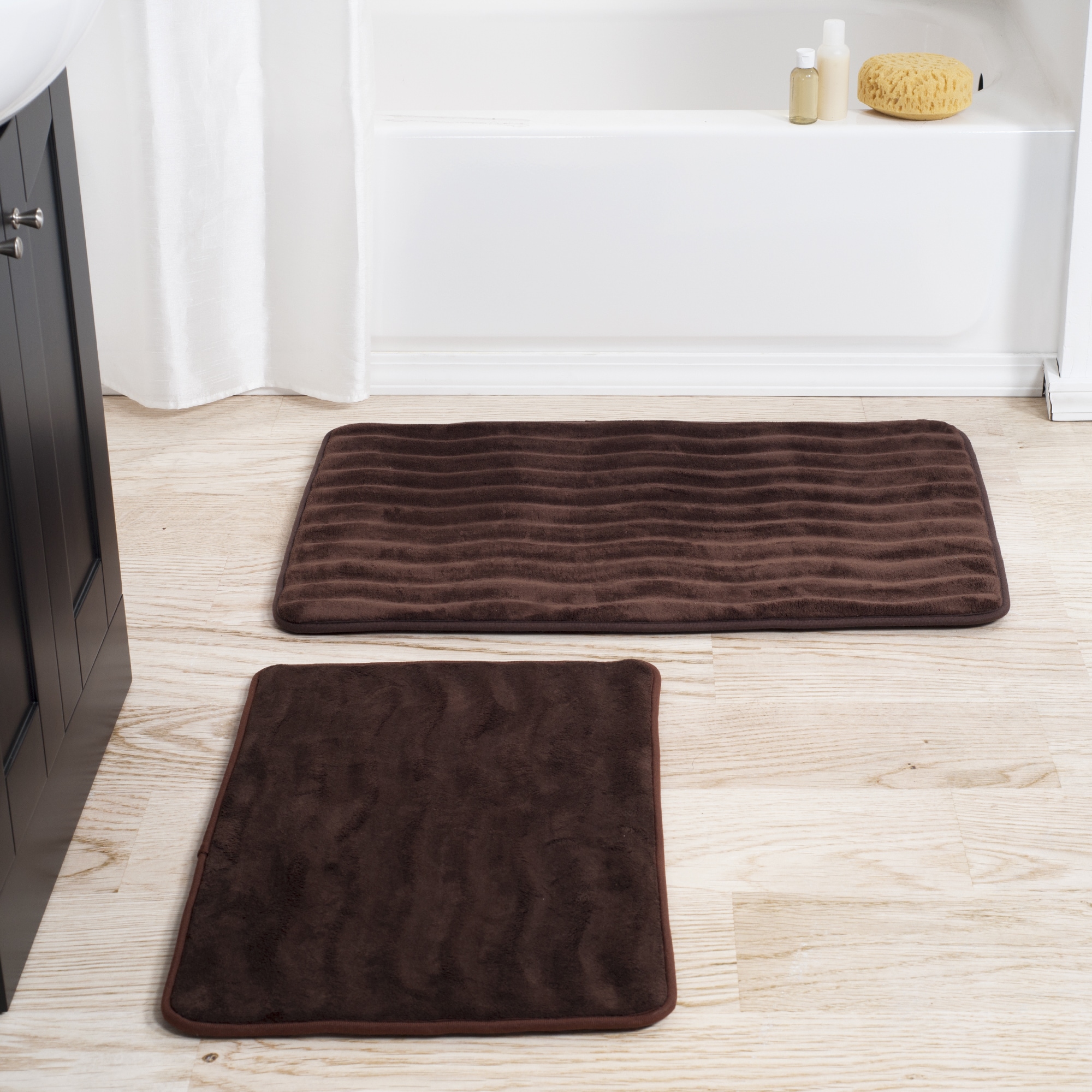 chocolate bath mat