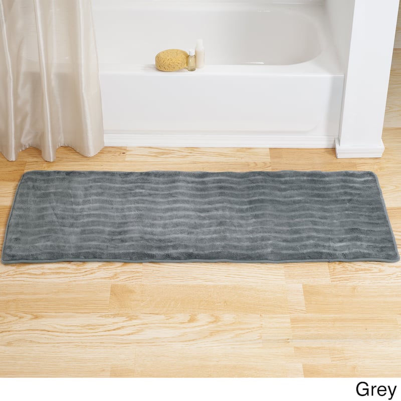 Windsor Home Microfiber Nonslip Memory Foam Bathmat - Grey