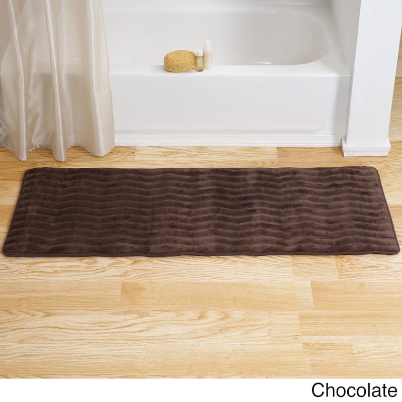 Windsor Home Microfiber Nonslip Memory Foam Bathmat - Brown