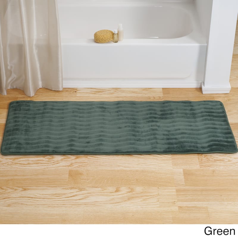 Windsor Home Microfiber Nonslip Memory Foam Bathmat - Green