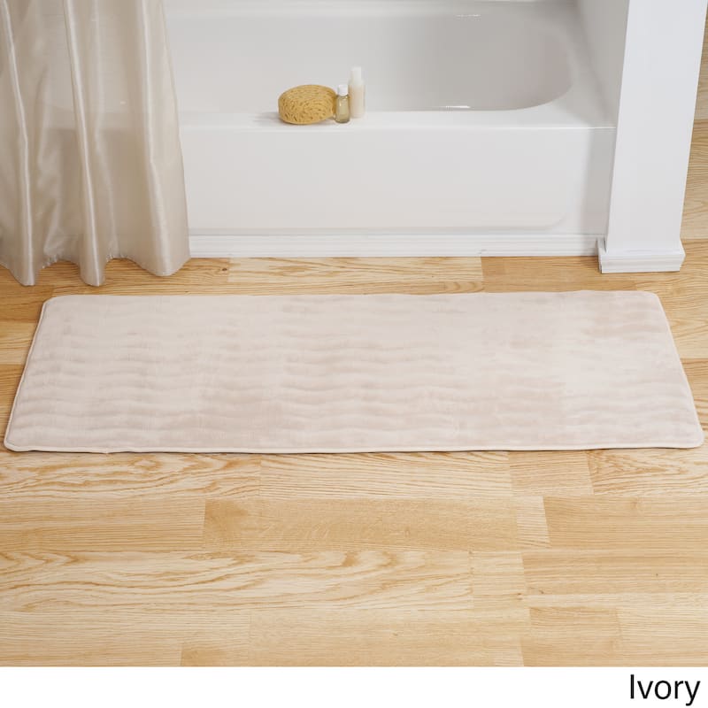 Windsor Home Microfiber Nonslip Memory Foam Bathmat - Ivory