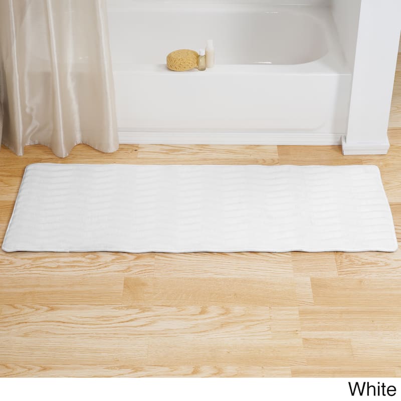 Windsor Home Microfiber Nonslip Memory Foam Bathmat - White