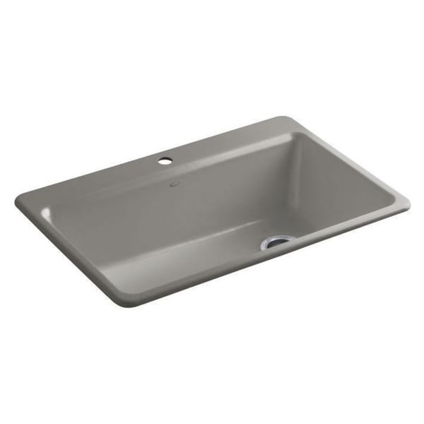 Kohler Riverby Top Mount Cast Iron 33 Inch 1 Hole Single Bowl Kohler Riverby Top Mount Cast Iron 33 Inch 1 Hole Single Bowl Kitchen Sink