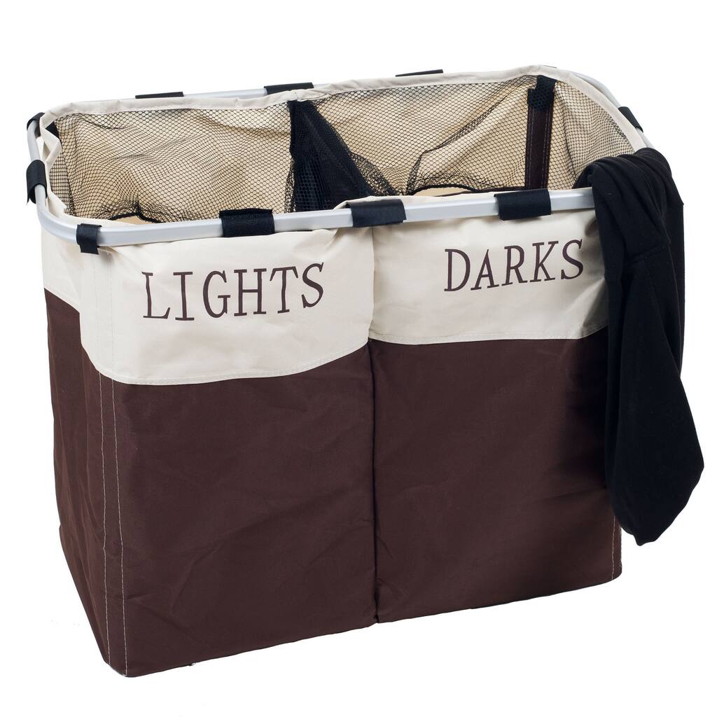 Windsor Home 2 Compartment Laundry Hamper