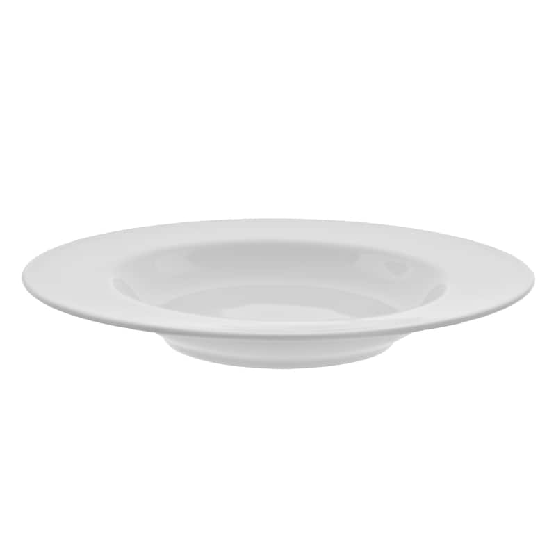 10 Strawberry Street Royal White Rim Soup 12" Set of 6