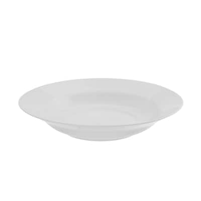 10 Strawberry Street Royal White Rim Soup 9" Set of 6