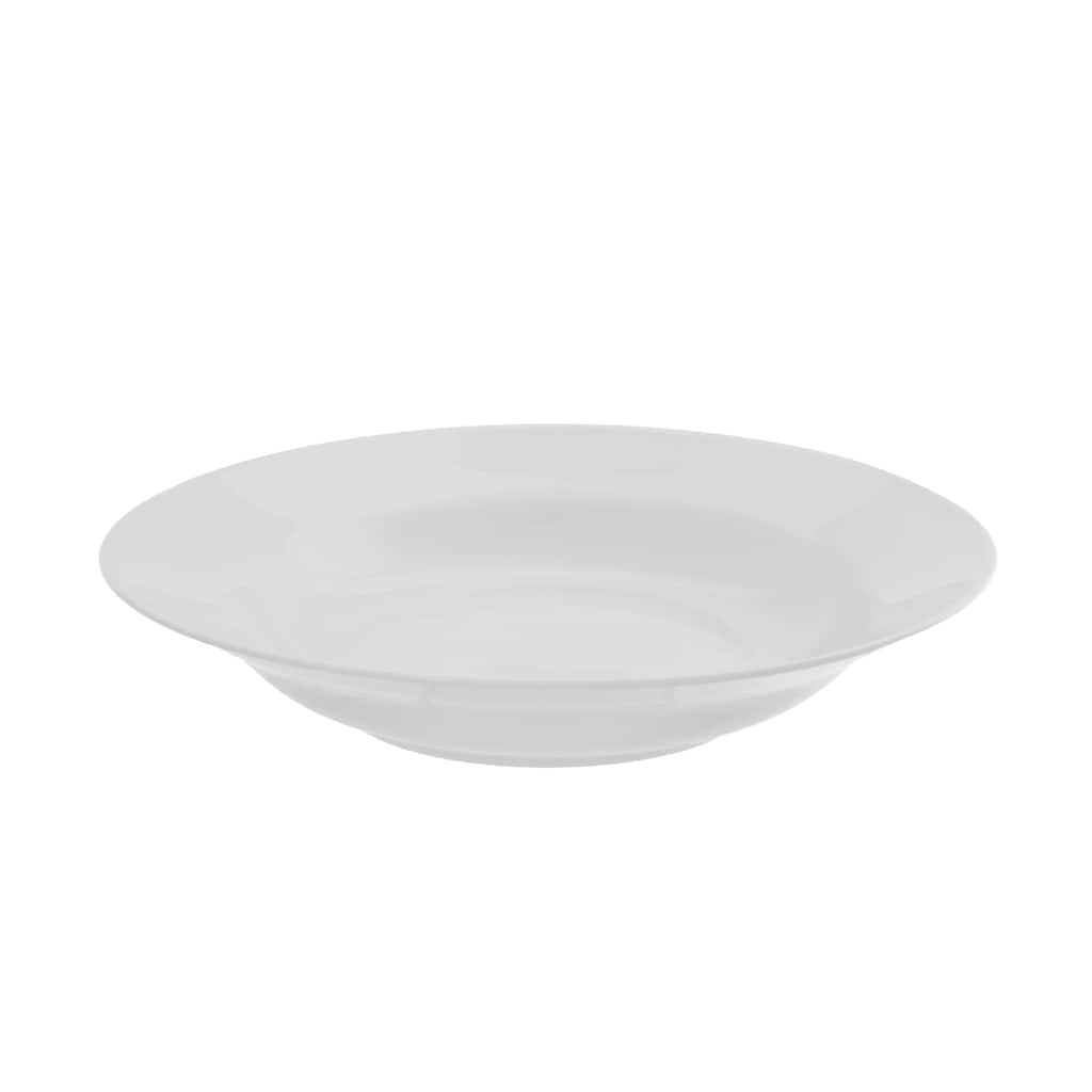 10 Strawberry Street Royal White Rim Soup 9" Set of 6