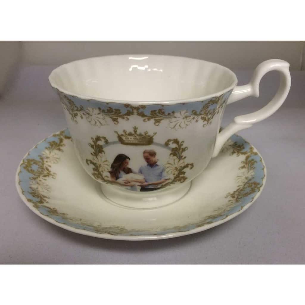 Roy Kirkham Breakfast Cup/Saucer - Prince George (Set of 2)