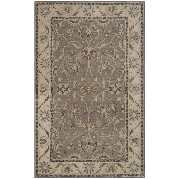 Safavieh Handmade Heritage Timeless Traditional Grey/ Beige Wool Rug - 9' x 12'