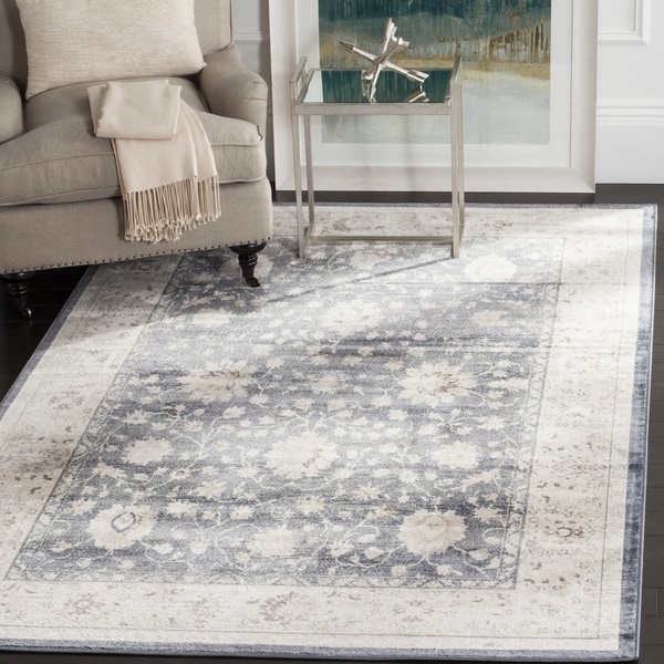Safavieh Vintage Oriental Dark Blue/ Cream Distressed Rug - 8' x 10'