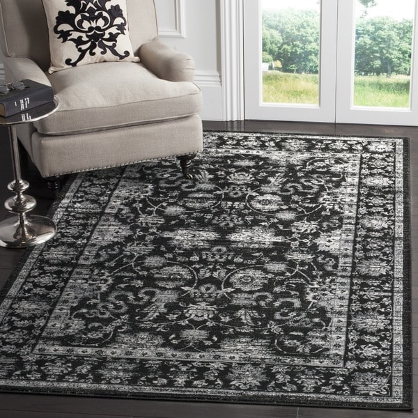 Safavieh Vintage Oriental Black/ Light Grey Distressed Rug - 8' x 11'