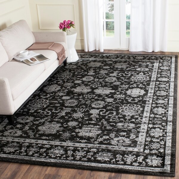 Safavieh Vintage Oriental Black/ Light Grey Distressed Rug - 8' x 11'